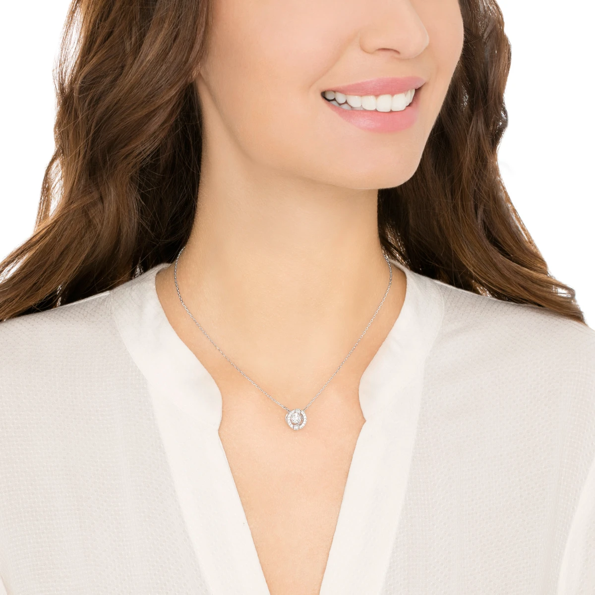 Resim UNA:NECKLACE CZWH/CRY/RHS