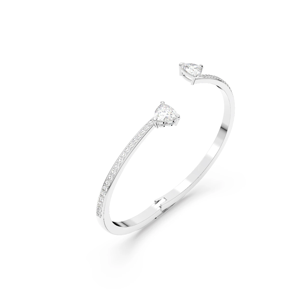 Resim MESMERA:BANGLE HEART CZWH/CRY/RHS M
