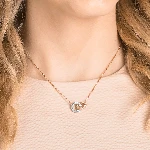 Resim DEXTERA:NECKLACE DOUBLE SILK/CRY/ROS
