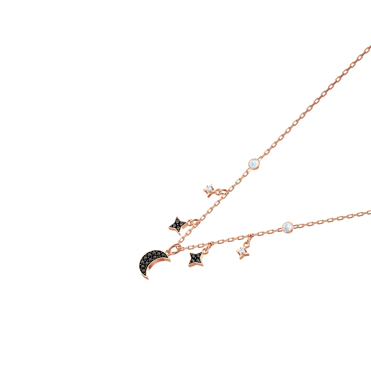 Resim SYMBOLICA:NECKLACE MOON JET/CRY/ROS