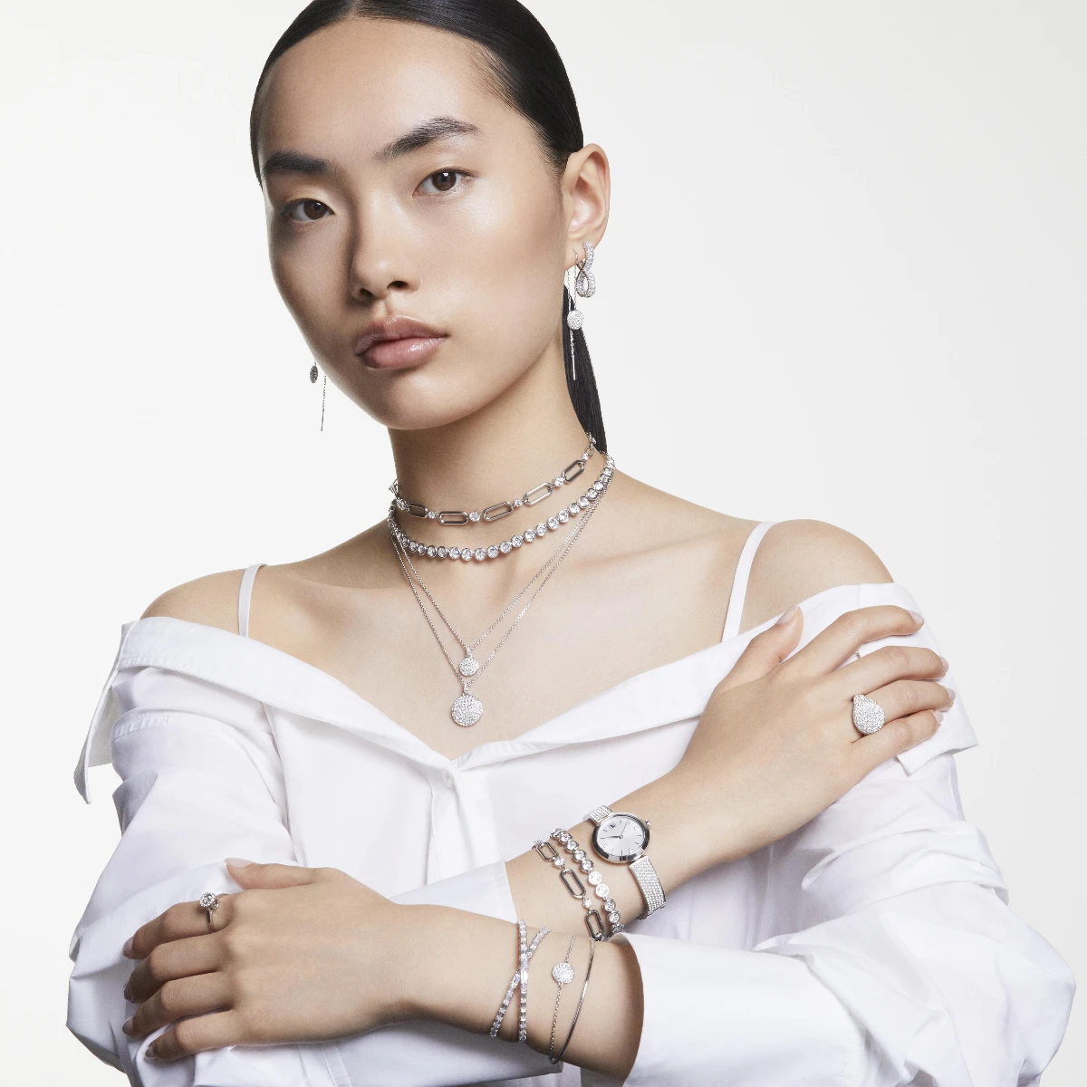 Resim CONSTELLA:BRACELET CHAIN WHITE/RHS M