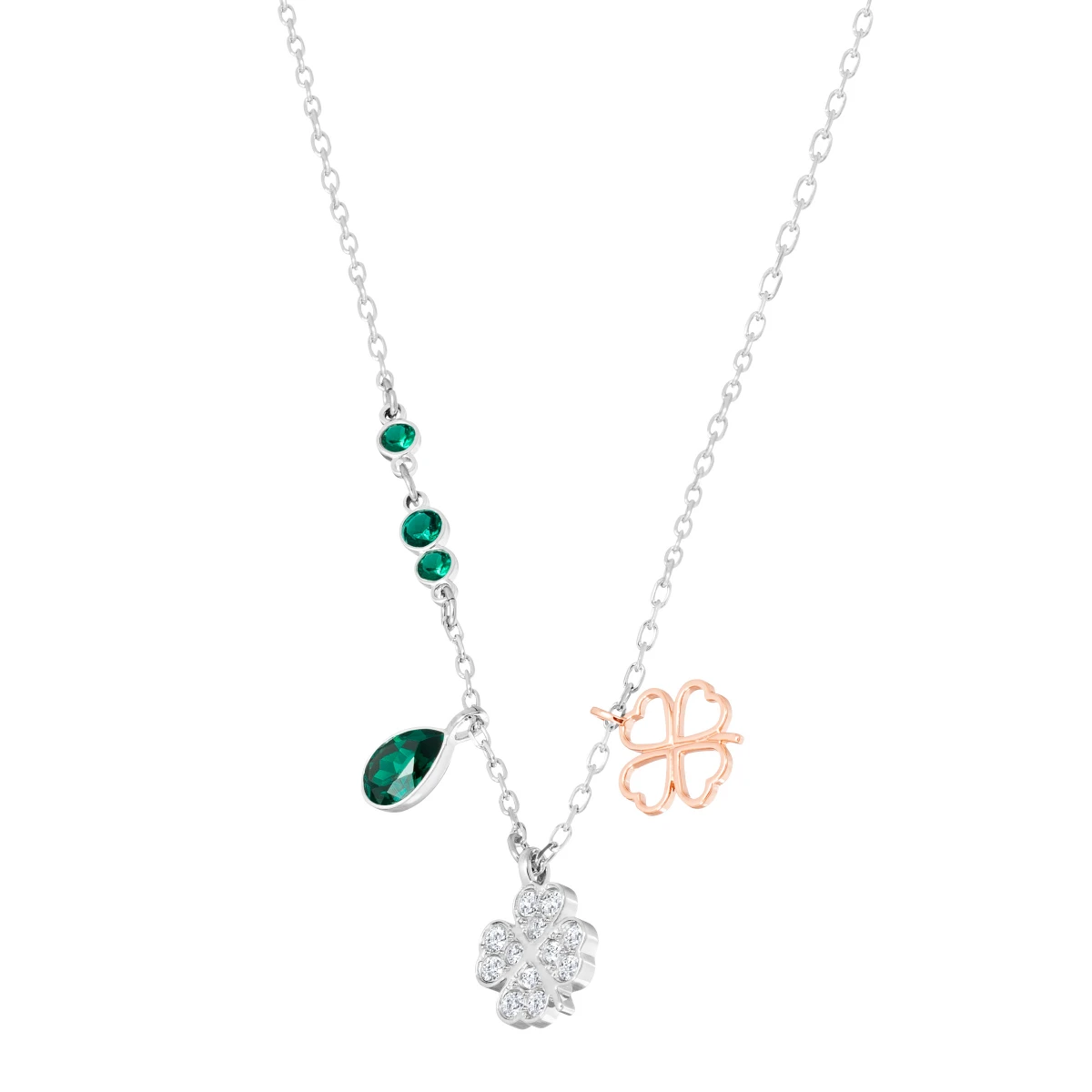 Resim SYMBOLICA:PENDANT CLOVER EMRD/CRY/MIX