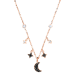 Resim SYMBOLICA:NECKLACE MOON JET/CRY/ROS