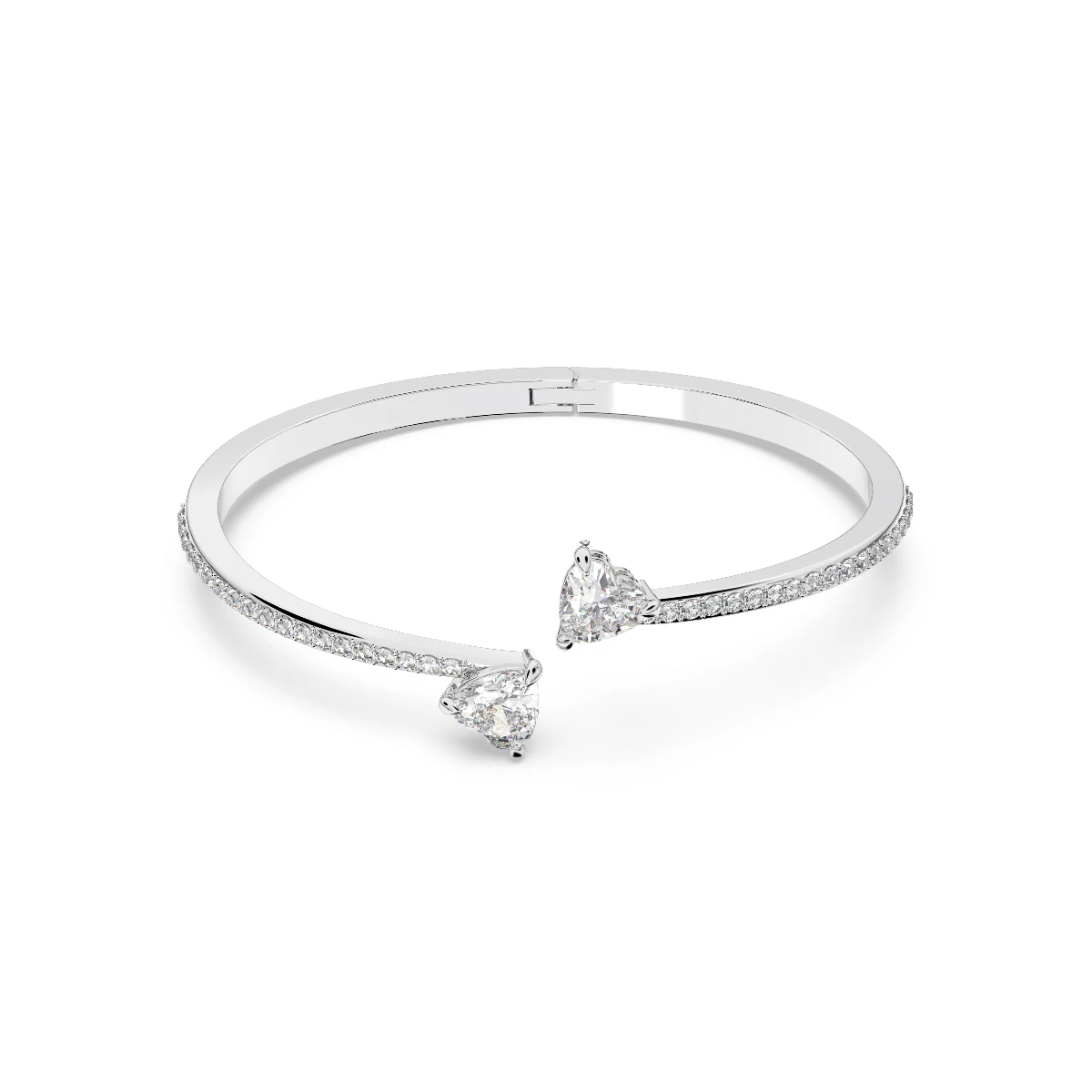 Resim MESMERA:BANGLE HEART CZWH/CRY/RHS M