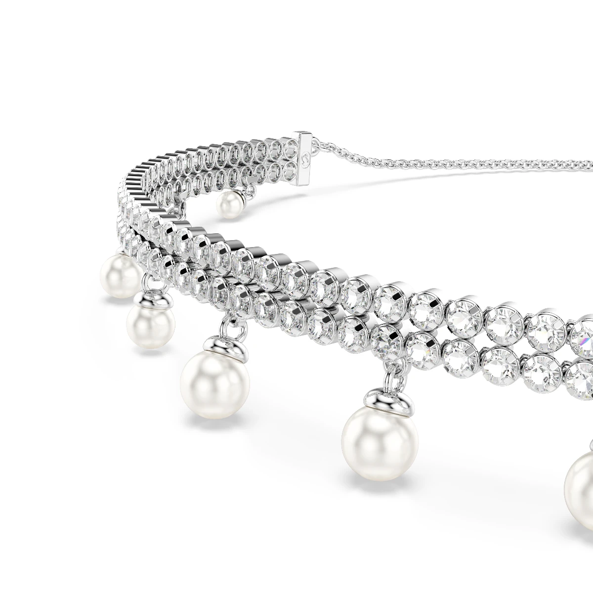 Resim SS25 CAPSULE:CHOKER PRL WHITE/RHS