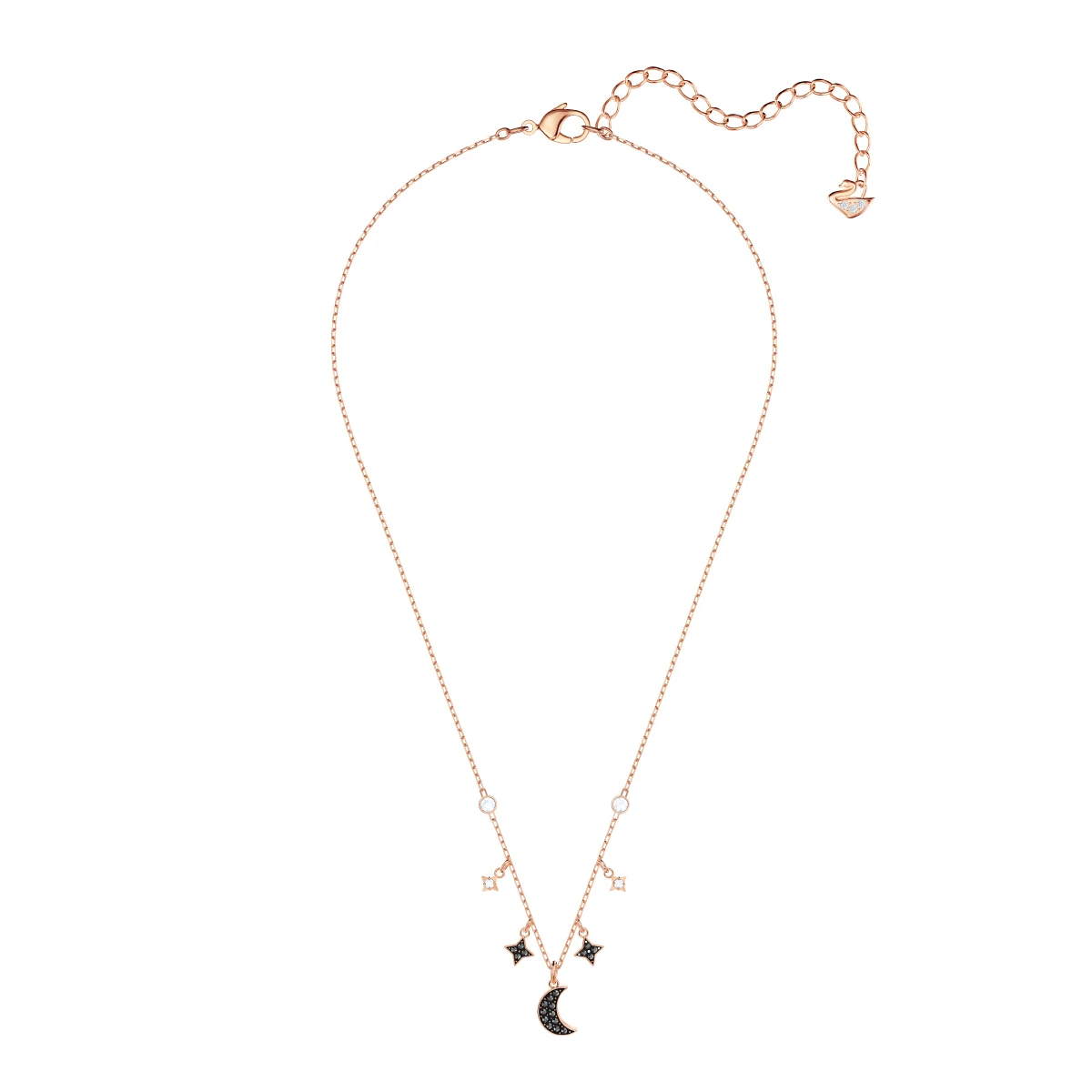 Resim SYMBOLICA:NECKLACE MOON JET/CRY/ROS