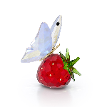 Resim IDYLLIA:BUTTERFLY AND STRAWBERRY