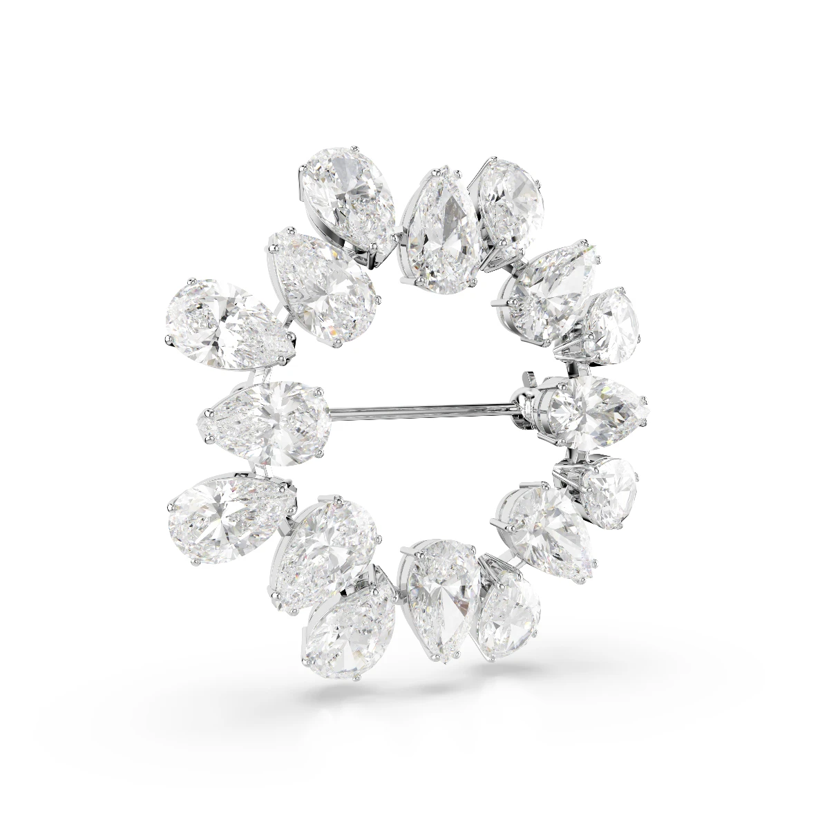 Resim MATRIX:BROOCH PEAR WHITE/RHS