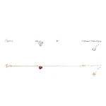 Resim CRY WISHES:BRACELET HEART SIAM/CRY/MIX M