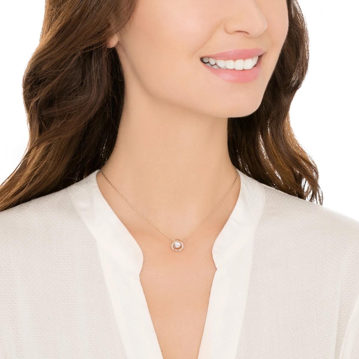 Resim UNA:NECKLACE CZWH/CRY/ROS