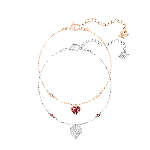 Resim CRY WISHES:BRACELET HEART SIAM/CRY/MIX M