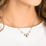 Resim SYMBOLICA:NECKLACE MOON JET/CRY/ROS