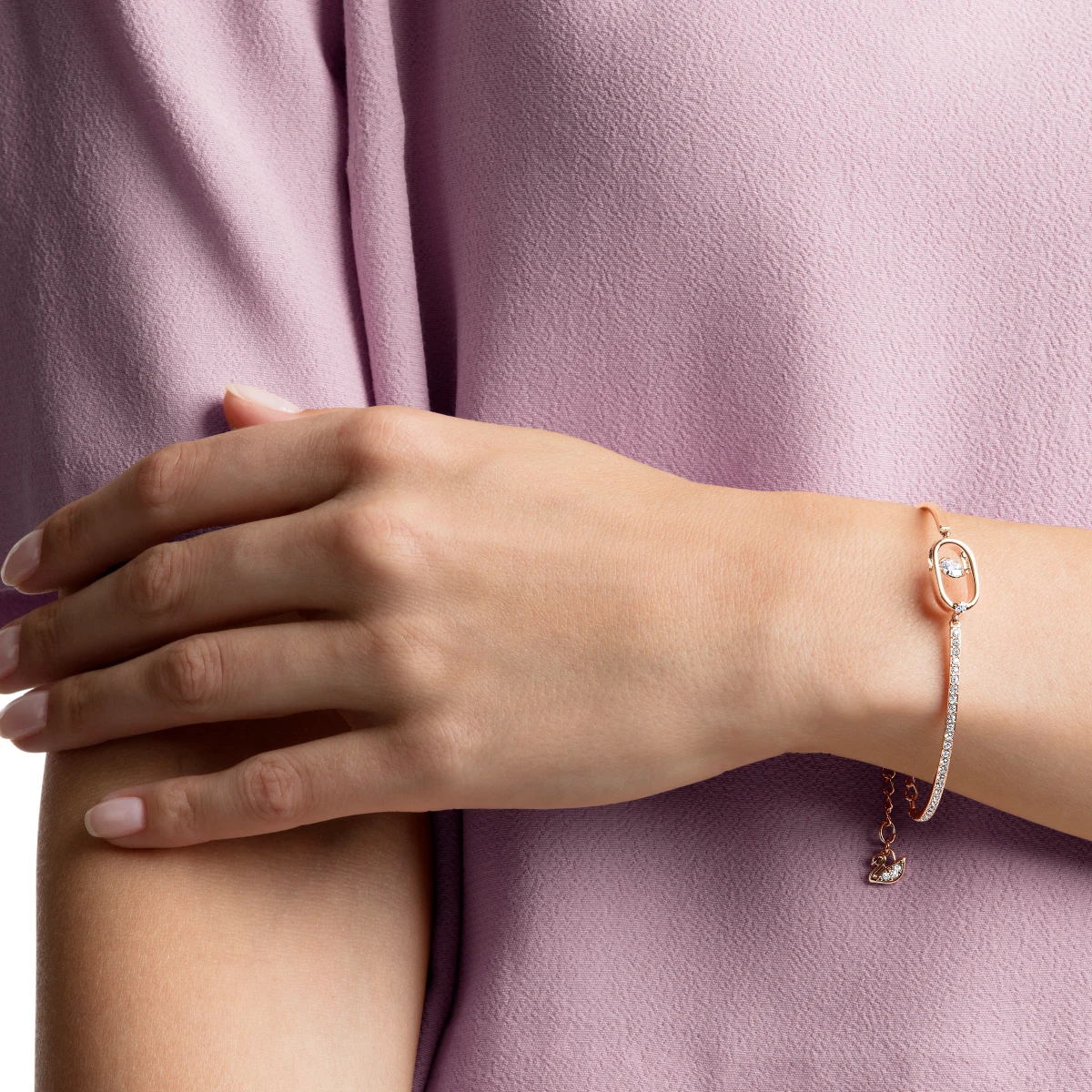 Resim UNA:BRACELET OVAL CZWH/ROS M