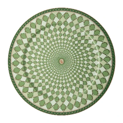 Resim ROSENTHAL: SERVICE PLATE 33 CM GREEN
